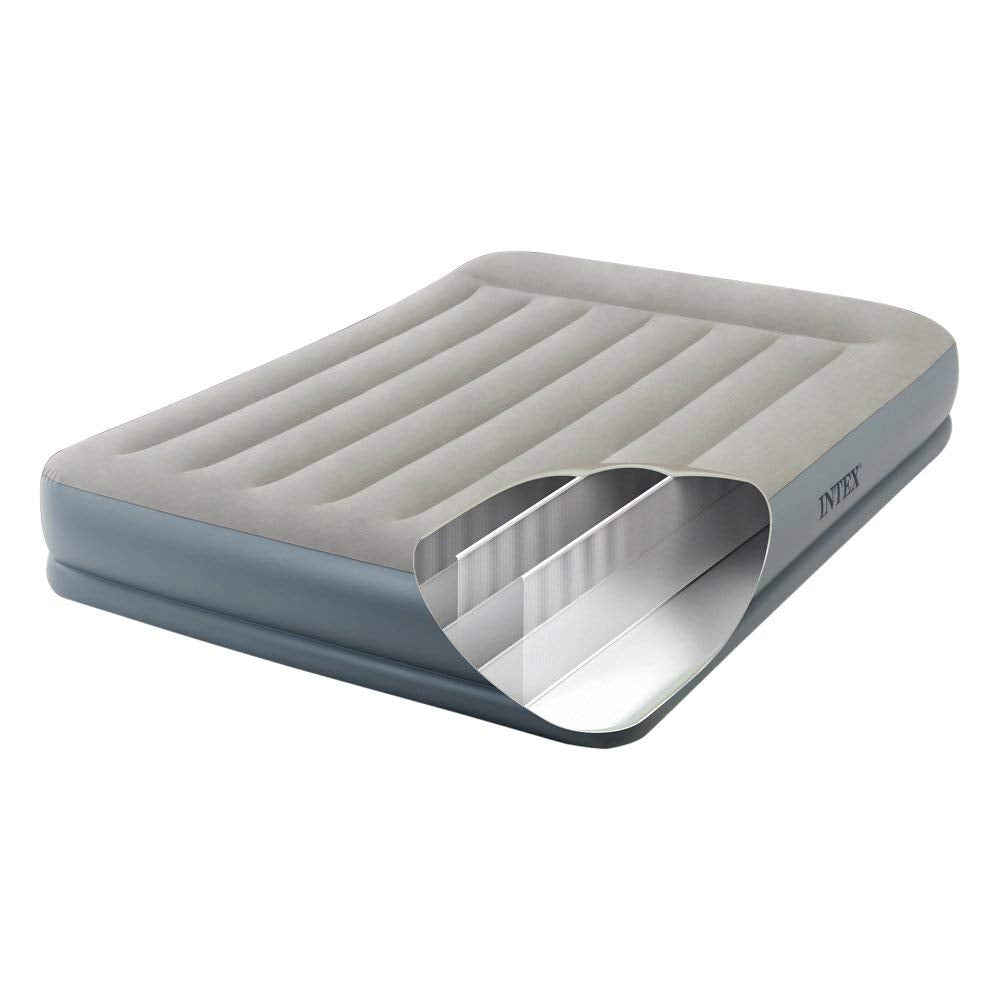 INTEX Pillow Rest Mid-Rise Airbed with Internal Pump - Queen Size
