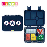 Penny Scallan Design 6-Compartment Large Bento Box - Navy Star