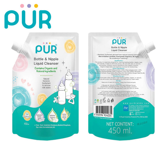 PUR Bottle and Nipple Liquid Cleanser Refill 450ml