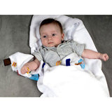 Snoozebaby - Trendy Wrapping Wrap Blanket - White Grey