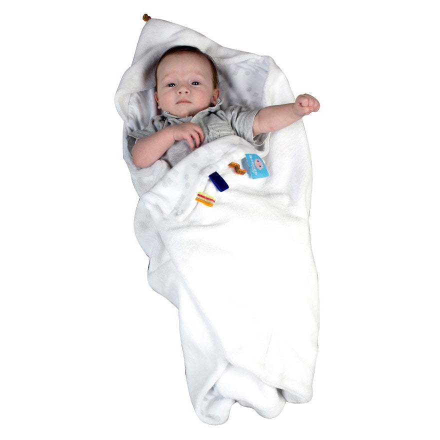 Snoozebaby - Trendy Wrapping Wrap Blanket - White Grey
