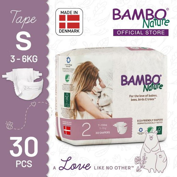 Bambo Nature Baby Diaper [Size 2 / 3-6kg] 30/pack