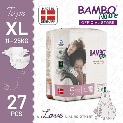 Bambo Nature Baby Diaper [Size 5 / 11-25kg] 27/pack