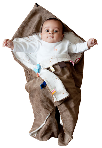 Snoozebaby - Trendy Wrapping Wrap Blanket - Camel Bubbles