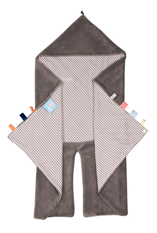 Snoozebaby - Trendy Wrapping Wrap Blanket - Hippo Grey (Organic Cotton)