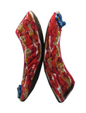 The Plush Shop Handmade Indoor Slippers - Marble Red