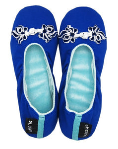 The Plush Shop Handmade Indoor Slippers - Unique Blue
