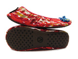 The Plush Shop Handmade Indoor Slippers - Marble Red
