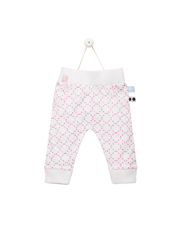 Snoozebaby - Suave Pants - Stamped Dot Funky Pink