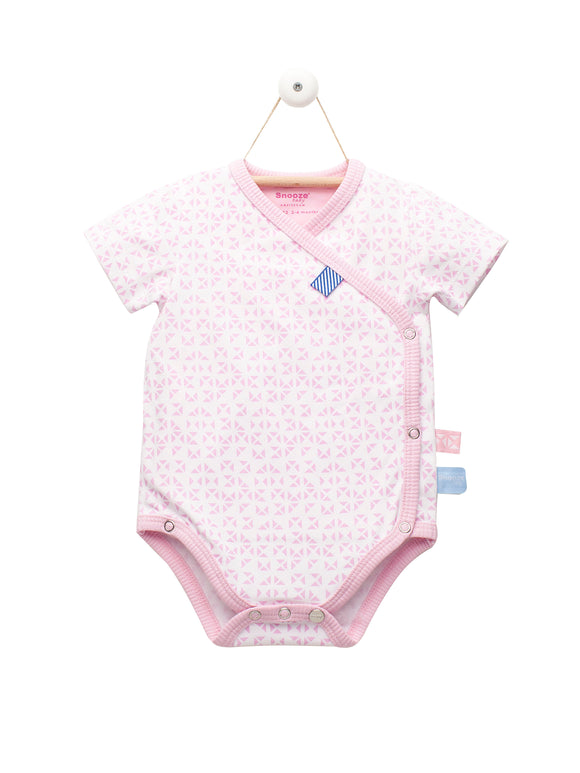 Snoozebaby - Romper SS - Mosaic Powder Pink