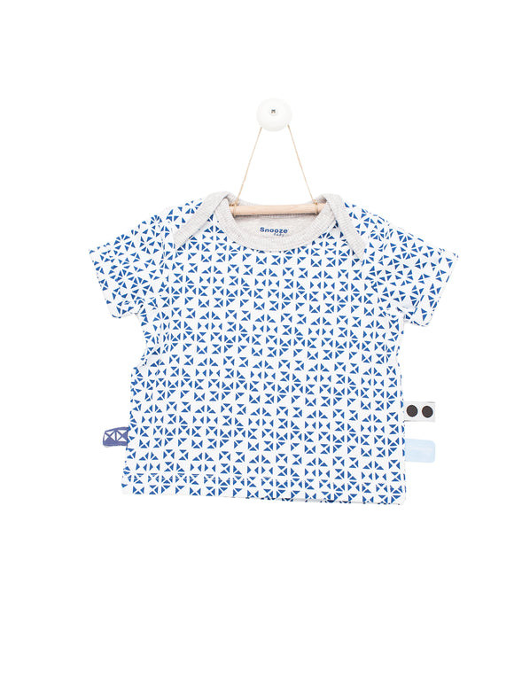 Snoozebaby - Tshirt SS - Mosaic Indigo Blue